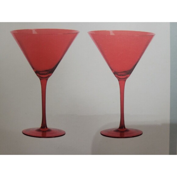 Other - Ruby Red Martini Glasses‎ Set Of 2 Modist NEW Perfect For Traditional Or Dessert